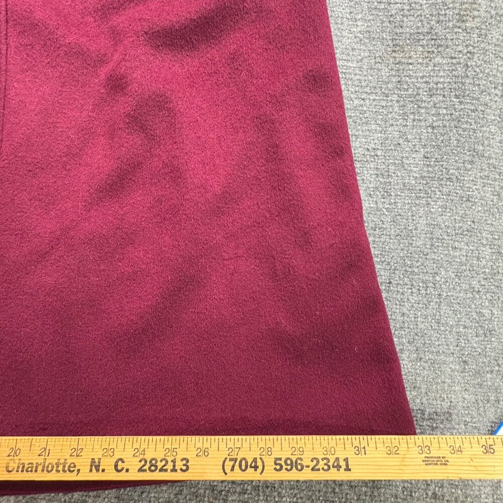 Women's Long Wool-Blend Coat - Raspberry Pink - Picture 9 of 16